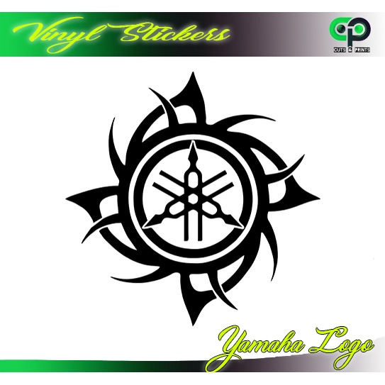 Yamaha Logo 011 (Tribal) Vinyl Sticker (For Laptop, Motorcycle, Car