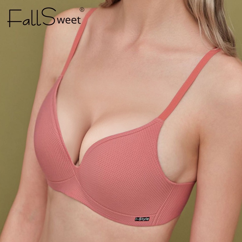 FallSweet Women Bra French Style Wireless Thin Cup Seamless Girl Sexy