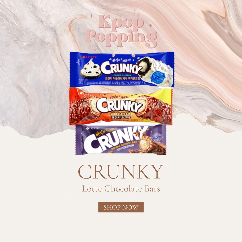 Lotte Crunky Korean Chocolate Bars Shopee Philippines