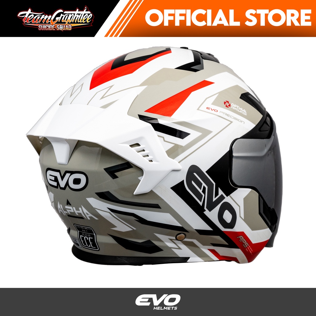 EVO HELMET RX7 ALPHA (HALF FACE) w/ free clear lens | Shopee Philippines