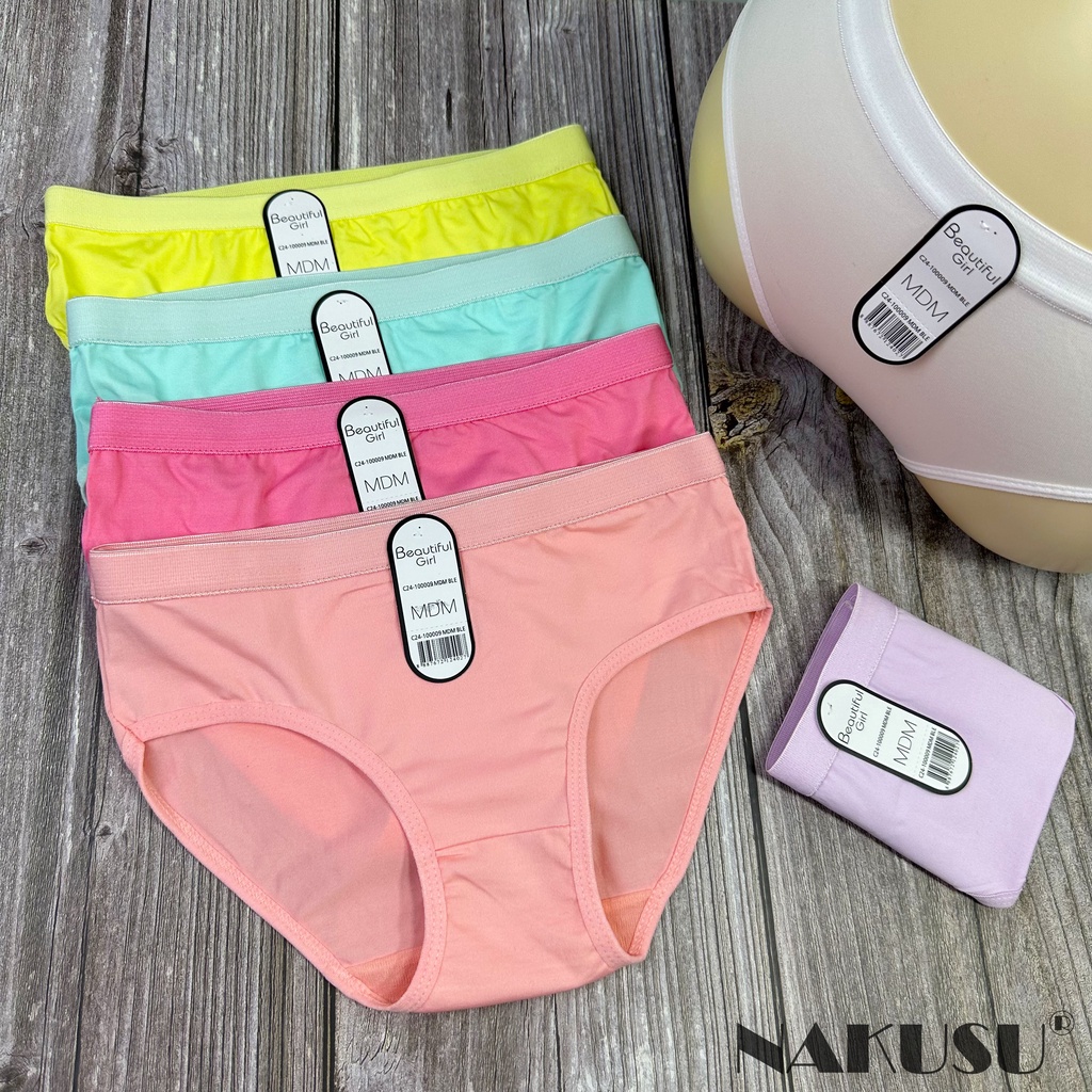 Nakusu 12Pieces Mdm Cotton Panty Ladies Panty Women's Panties Free Size