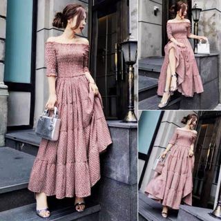 tripe long sleevess Dress w\belt bohemian dress（BVQ） | Shopee Philippines