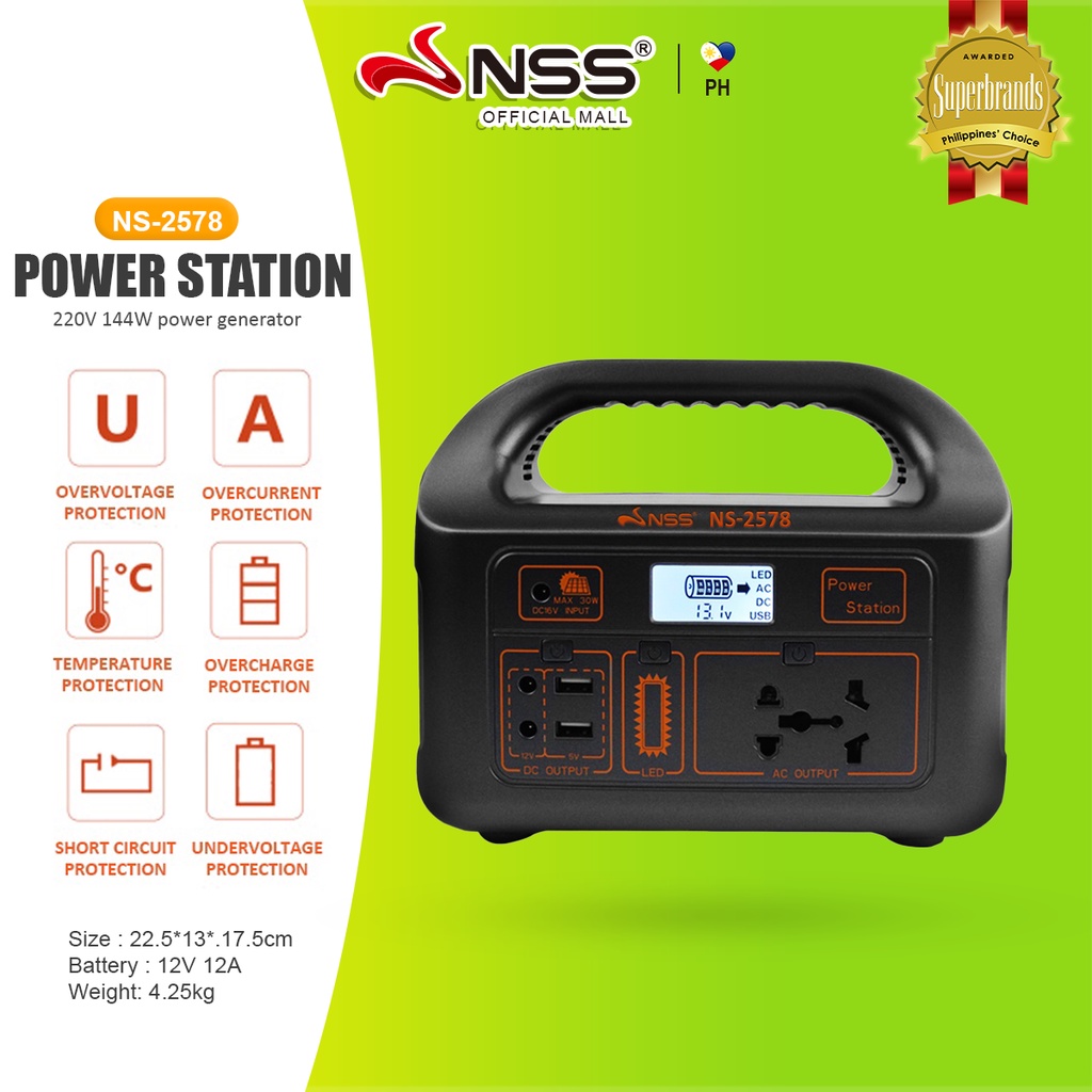 Nss 220v 150w Portable Power Station Solar Emergency Generator Station