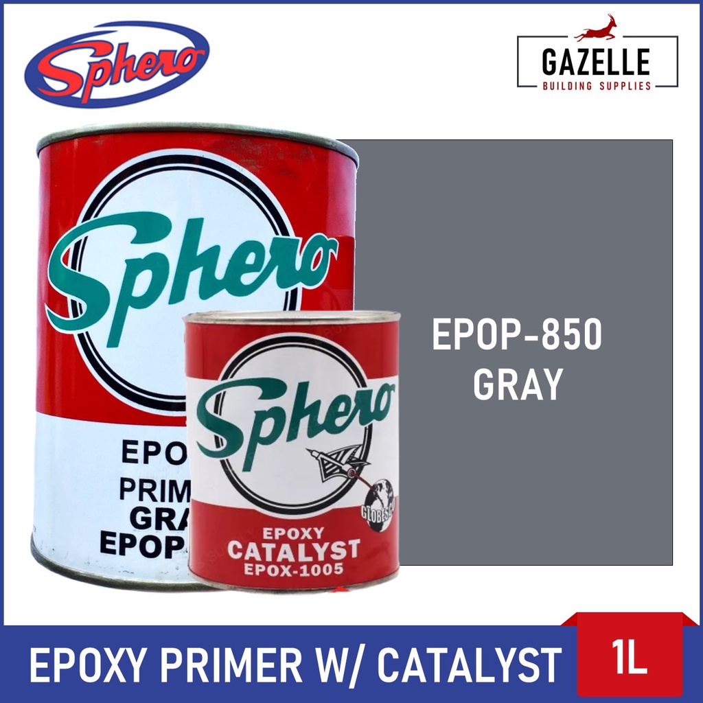 Sphero Epoxy Primer w/ Catalyst White / Red Oxide / Black 1L Shopee