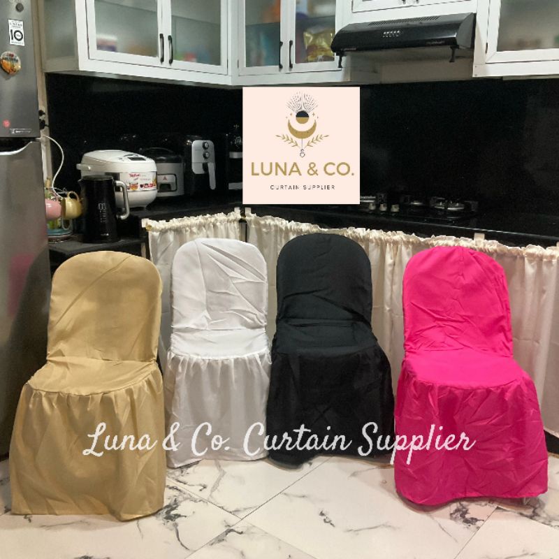 URATEX Assorted Colors Monoblock Chair Cover (Available All Colors) Geena Fabric Shopee