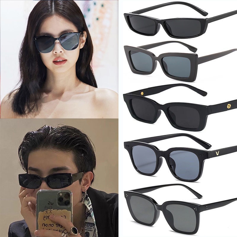 Korean Style Square Sunglasses Large Frame Antiblue Light Glasses ...