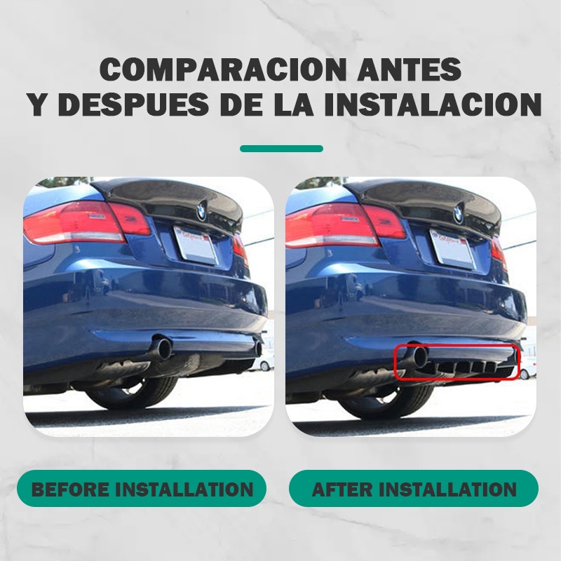 Universal Car Rear Bumper Lip Diffuser Sedan Spoiler Shark Fin ...