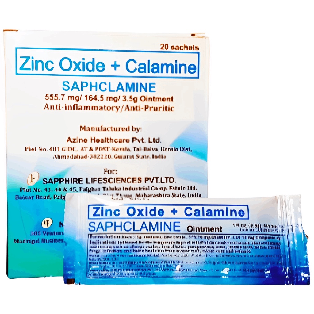 Zinc Oxide + Calamine 3.5g SAPHCLAMINE same with calmoseptine