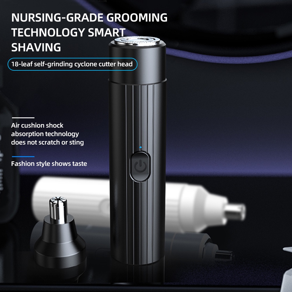 Mini Electric Shaver 2 In 1 Nose Hair Machine Portable Car Travel ...