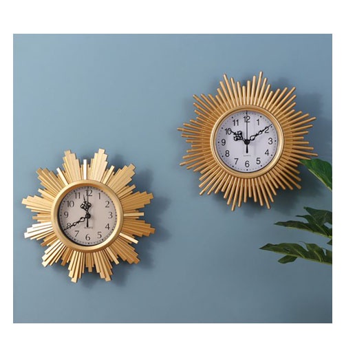 SUNCLOCK - New Sun Style Modern Living Room Decor Wall Clock Battery ...
