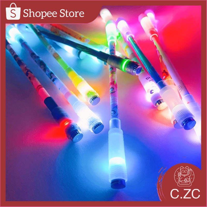 CZC Spinning Pen With Light Rolling Finger Rotating balance Pen Stress ...
