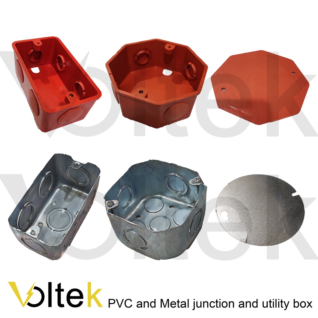 Junction box, utility box and junction box cover Pvc plastic or metal