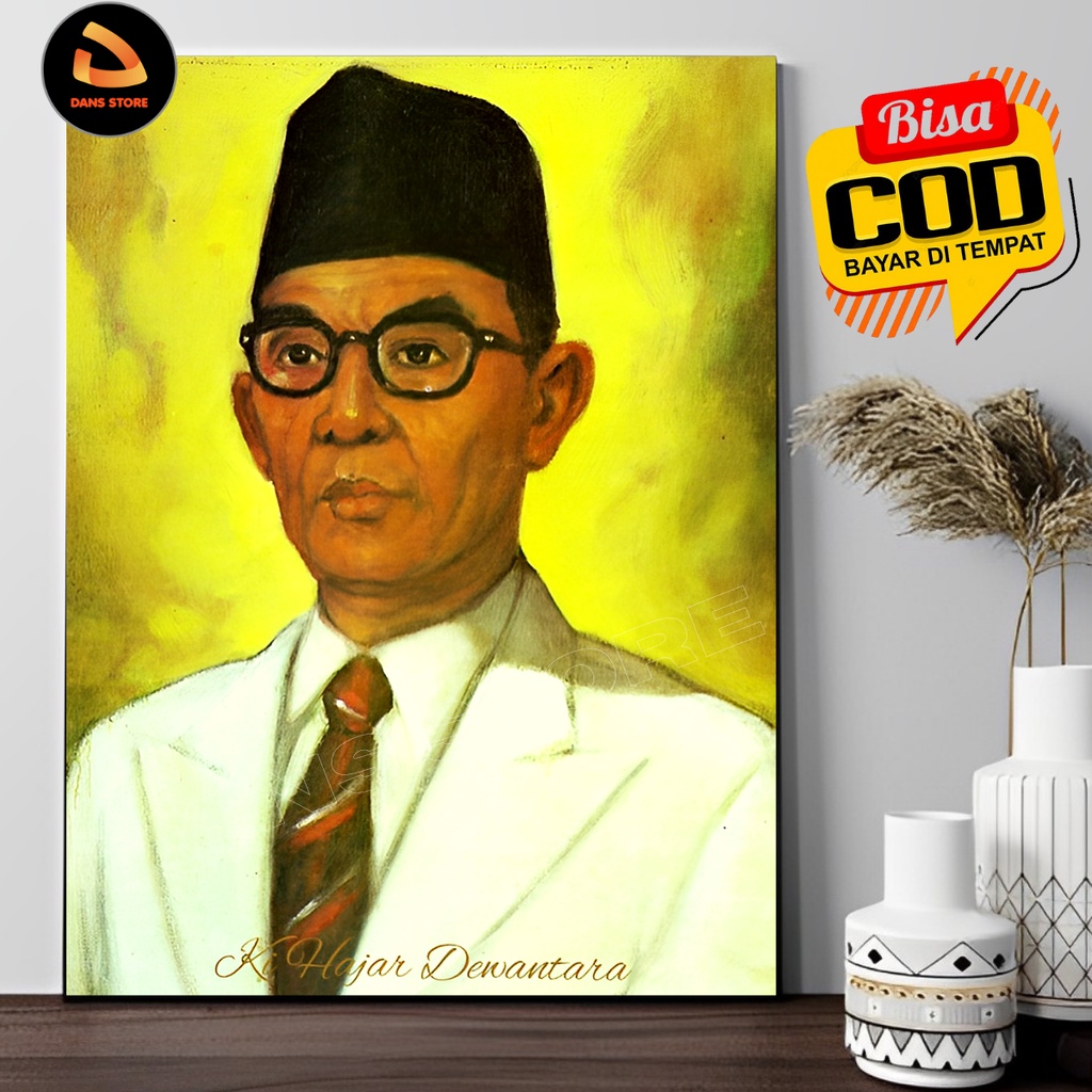 HIASAN DINDING Poster Painting Ki Hajar Dewantara National Hero Wall