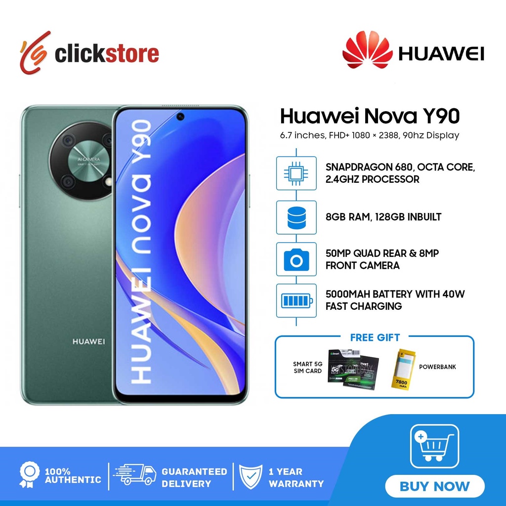 ComWorks Official Store | Huawei Nova Y90 | 128GB / 8GB | 6.7 inches ...