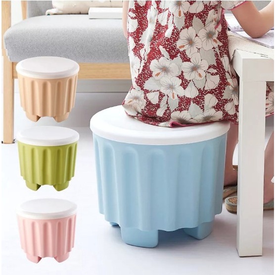 Multifunction Storage Stool Plastic Stackable Storage Box Footstool ...
