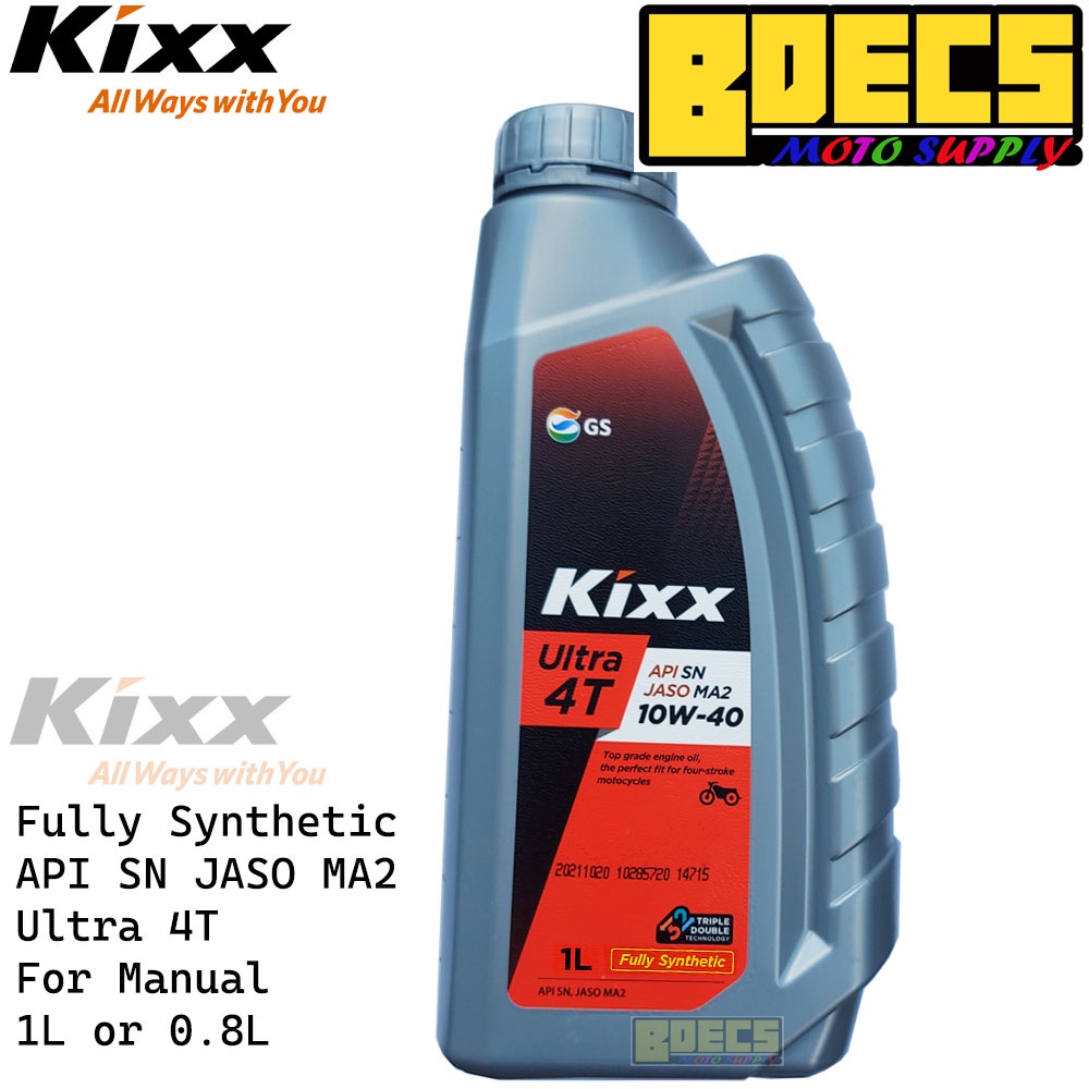 Kixx Engine Oil 4T For Manual Fully Synthetic 10W40 High Performance I Bdecs Shopee Philippines