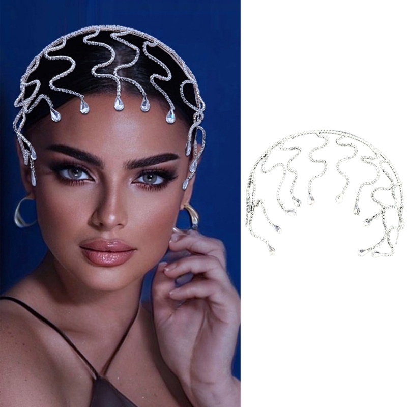 RUNNY Crystal Bridal Headband Wedding MedusaHeadband Snake ...