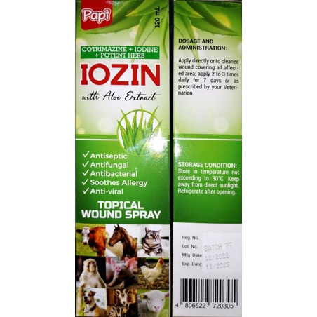 Iozin wound outlet spray