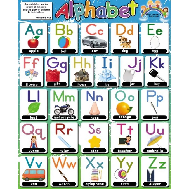 WALL CHART ENGLISH & TAGALOG LETTERS | Shopee Philippines