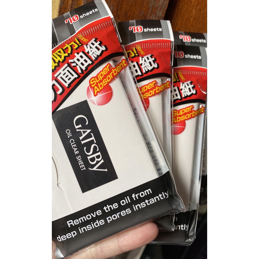 Authentic Gatsby Oil Control Film Clear Paper 70 Sheets Blotting Paper