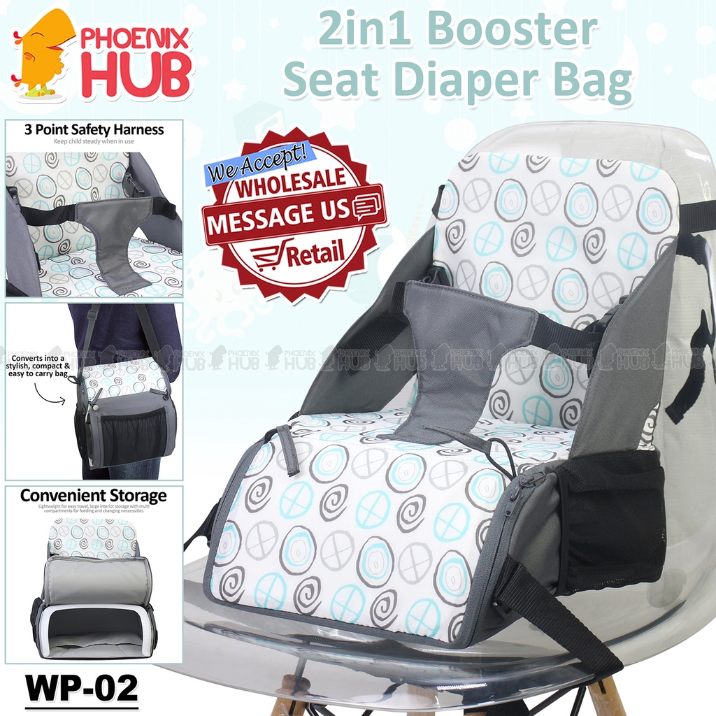 Phoenix Hub WP02 2 in 1 Baby Portable Booster Dinner Chair Fabric ...