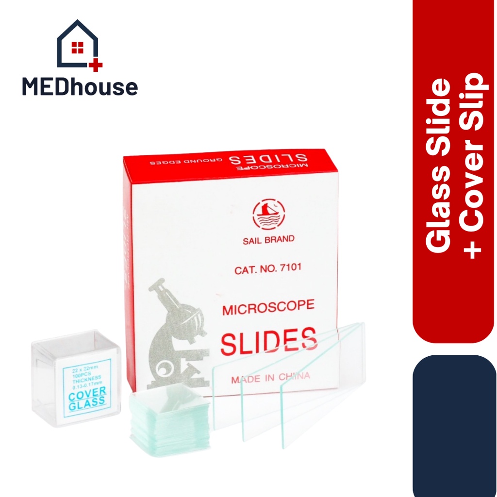 Medhouse/ GLASS SLIDE and COVER SLIP/ glass slide box glass slides for ...