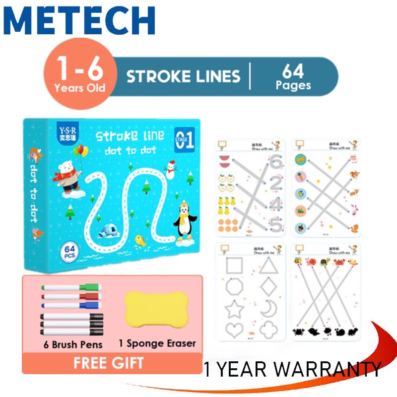 METECH Magical Tracing Workbook for Kids Preschool Educational Toys ...