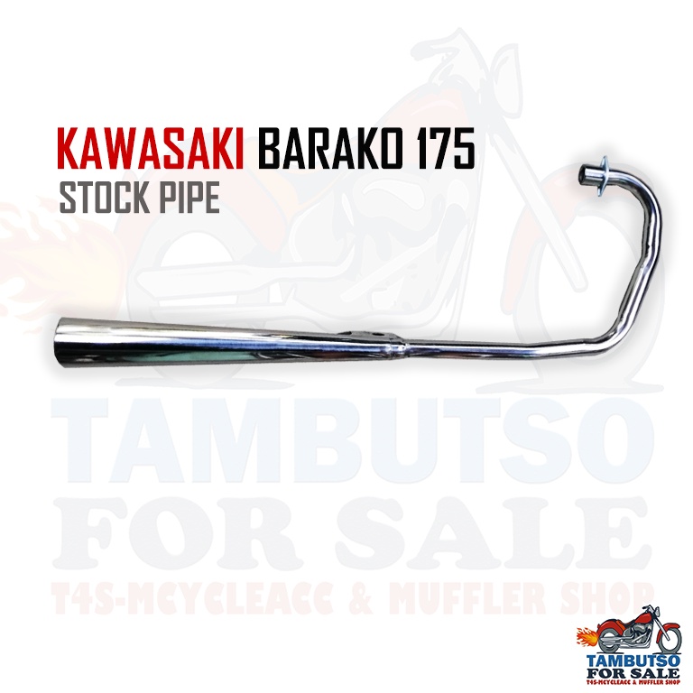 Kawasaki Barako 175 Stock Pipe Type Muffler for Barako 1 & 2 Exhaust