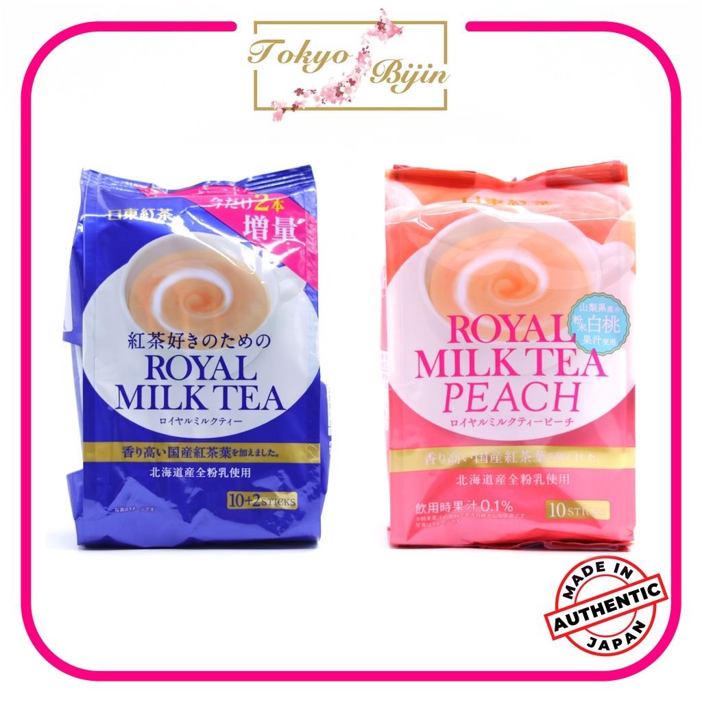 NITTOH INSTANT ROYAL MILK TEA ORIGINAL & PEACH FLAVOR (10 STICKS) | TOKYO  BIJIN | Shopee Philippines