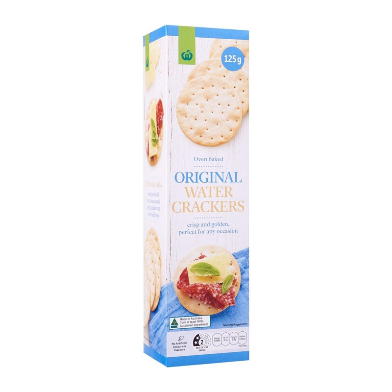 Woolworths Original Water Crackers 125g Shopee Philippines