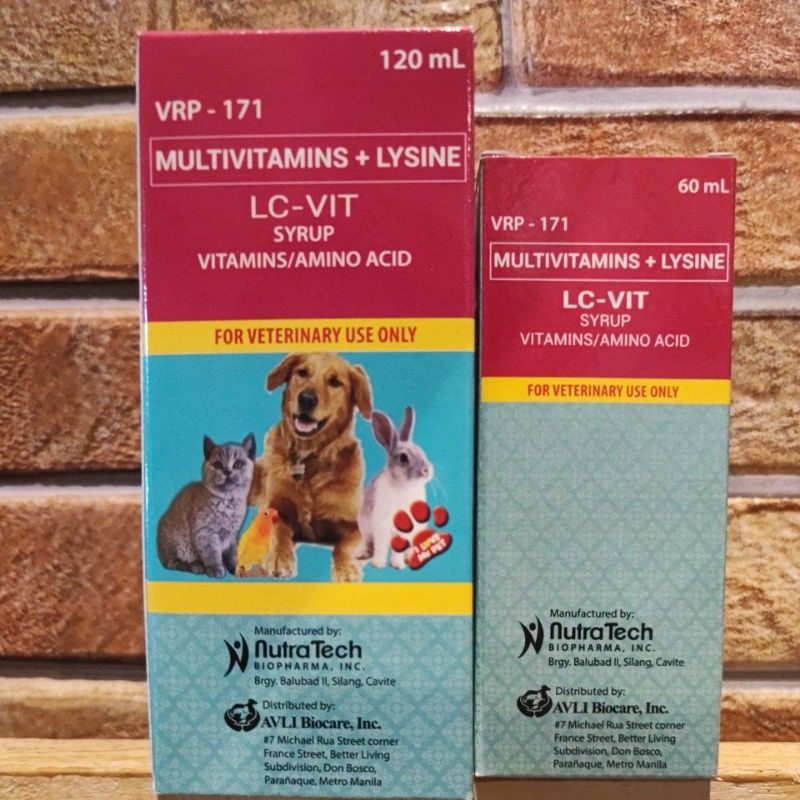 LCVIT Syrup (Multivitamins) for Pets Dogs, Cats, Rabbit (60ml / 120ml