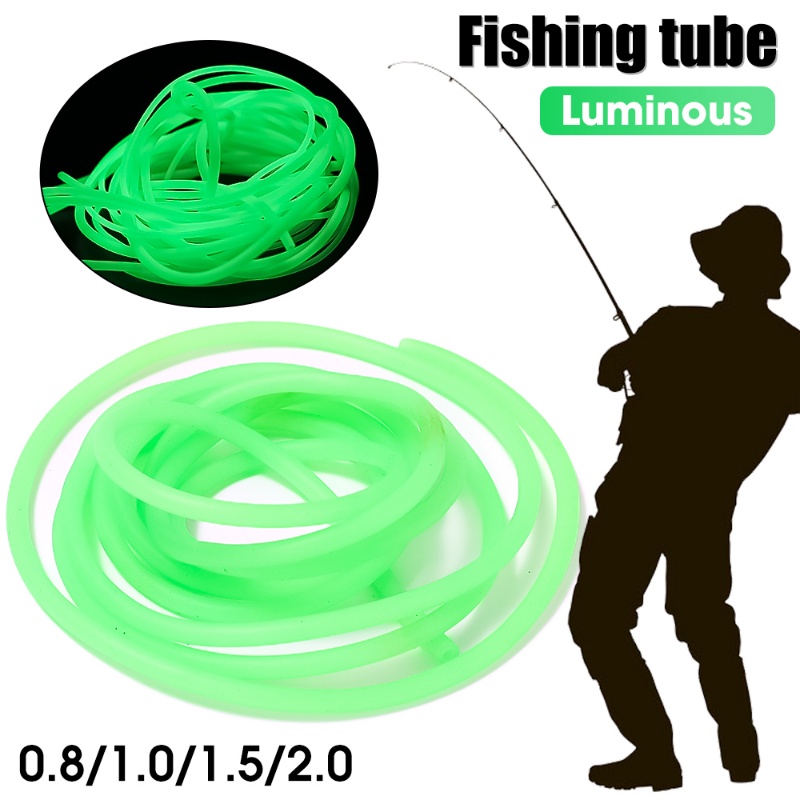 1.5M Green Soft Silicone Fishing Night Luminous Tube Fluorescent Deep Sea  Boat Fishing Glow Hook Line Tackle Accessories