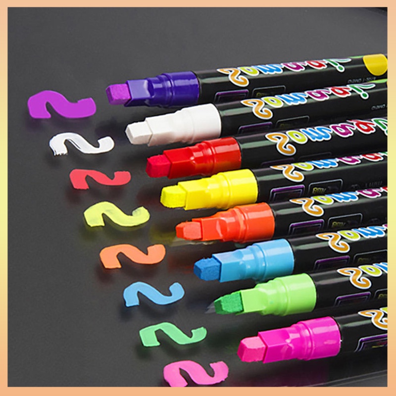 8 Colors Removable Liquid Chalk Paint Windows Markers Washable Marker For Windows Mirrors Car