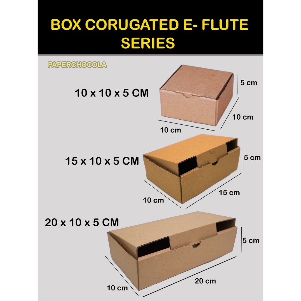 Cardboard BOX 10x010x5 /15x10x5 cm / 20x10x5 CORUGATED DIE CUT E-FLUTE ...