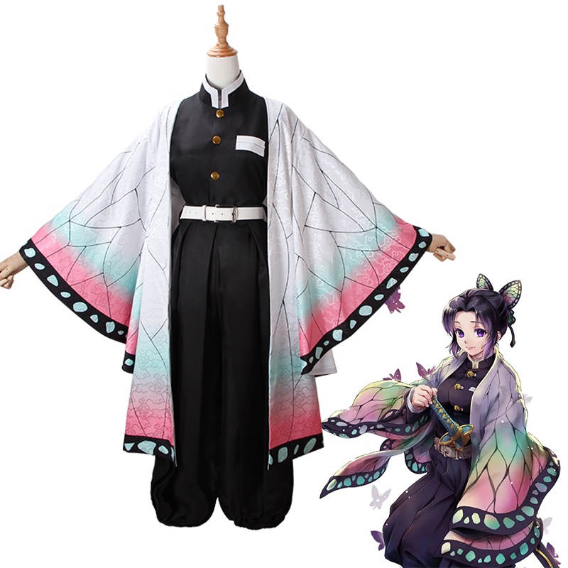 Demon Slayer Kochou Kanae Cosplay Costume Adult Kids Anime Kimetsu No 