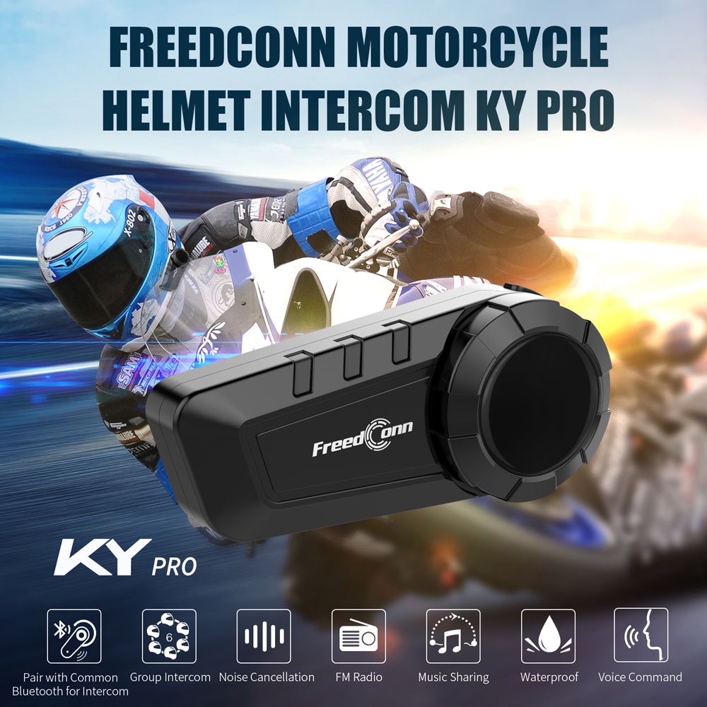 Original Freed Conn Ky Pro Bluetooth Motorcycle Intercom Helmet