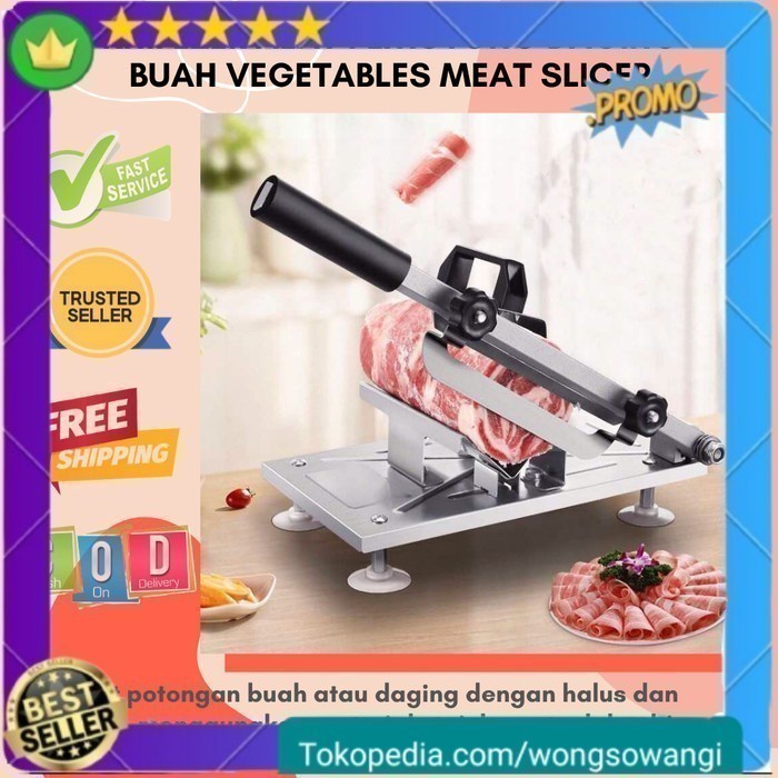Knifezer Meat Cutter Thin Slice Frozen Fruit Manual Meat Slicer