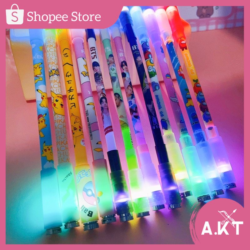 AKT Spinning Pen With Light Rolling Finger Rotating balance Pen Stress ...