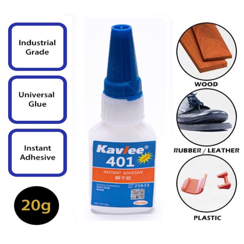 Kavlee 401 Pure CYANOACRYLATE Industrial Grade Instant Adhesive