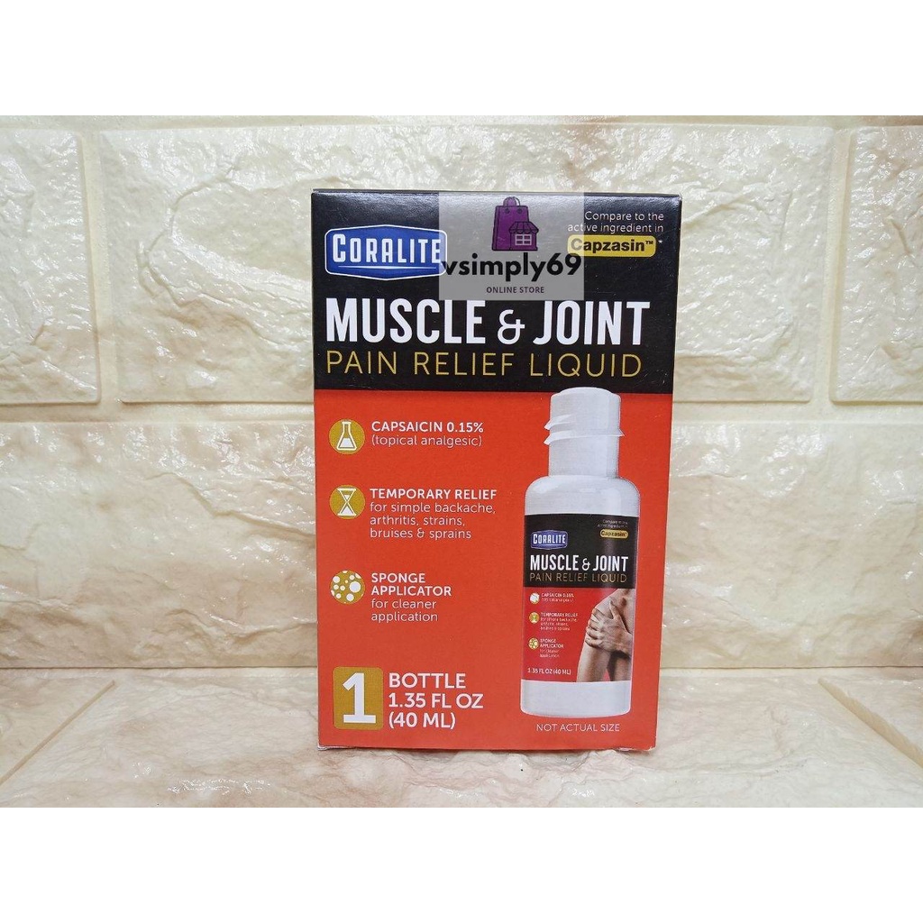 Coralite Muscle & Joint Pain Relief Liquid (40 mL) Shopee Philippines