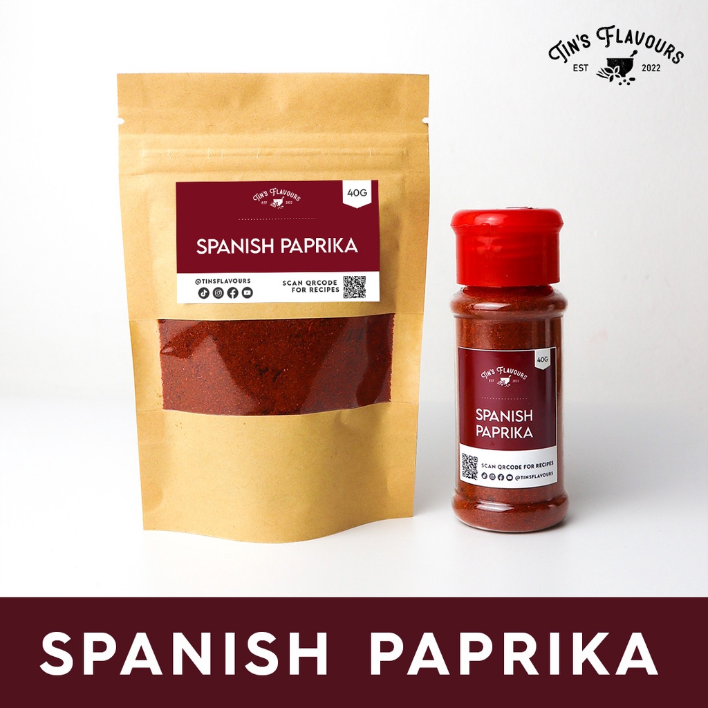 SPANISH PAPRIKA Tin's Flavours 40g (Pouch & Bottle) Herbs, Spices