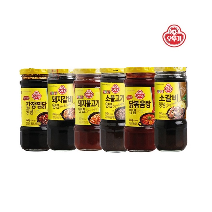 Ottogi Barbecue Sauce (Pork Galbi,Beef Galbi, Original Bulgogi, Spicy