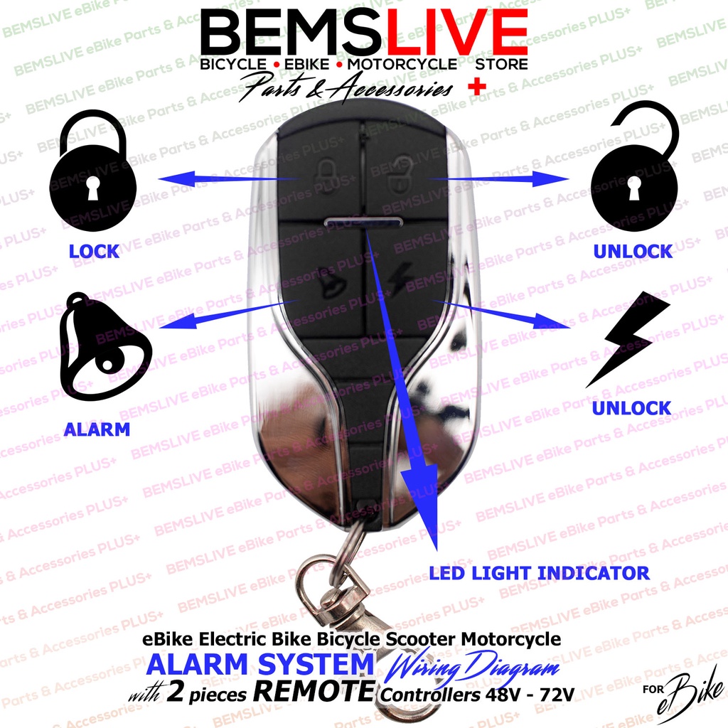 48V - 72V Alarm System with JOINED Alarm & Beeper in One Unit and 2pcs ...