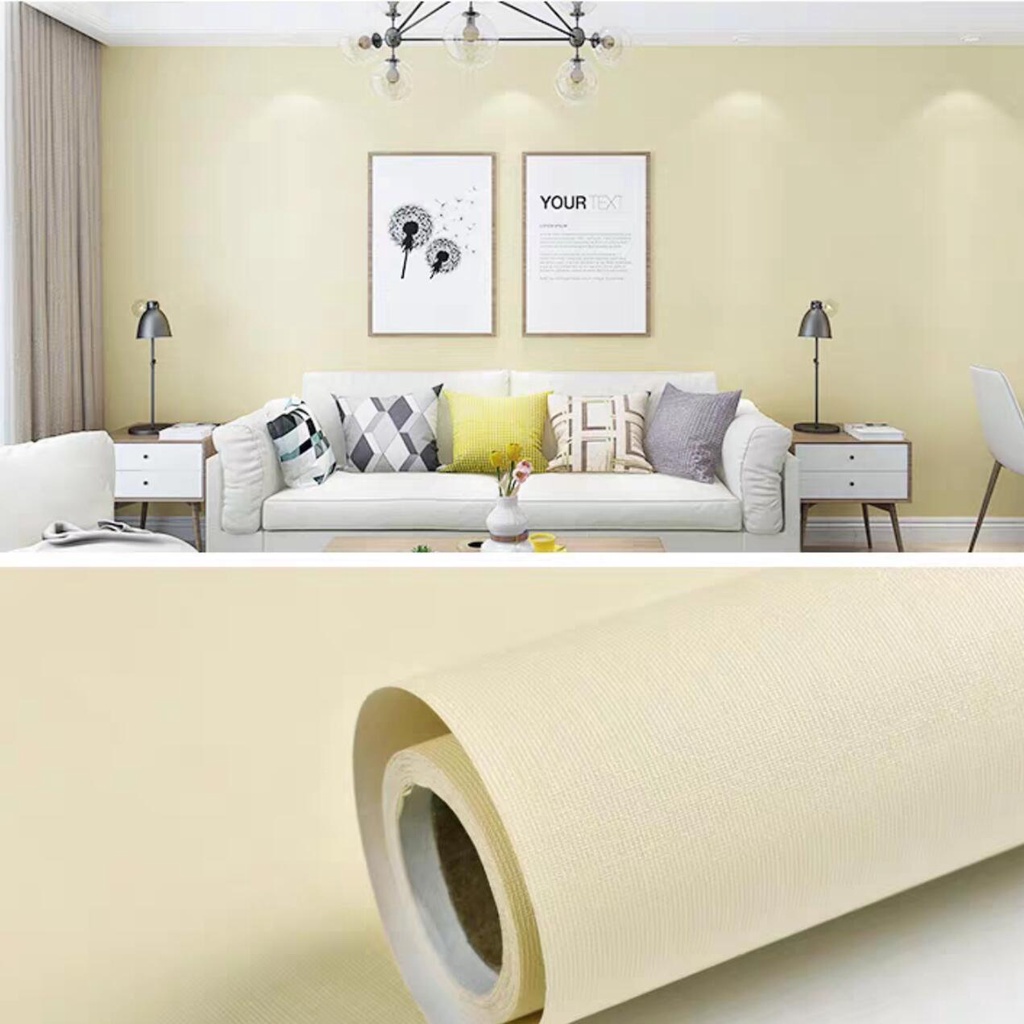 HC Solid Color Luxury Style Wall Paper 10 Meters Self Adhesive Quality ...