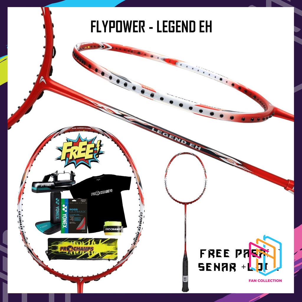 FLYPOWER LEGEND EDDY HARTONO/EH ORIGINAL BADMINTON RACKET | Shopee ...