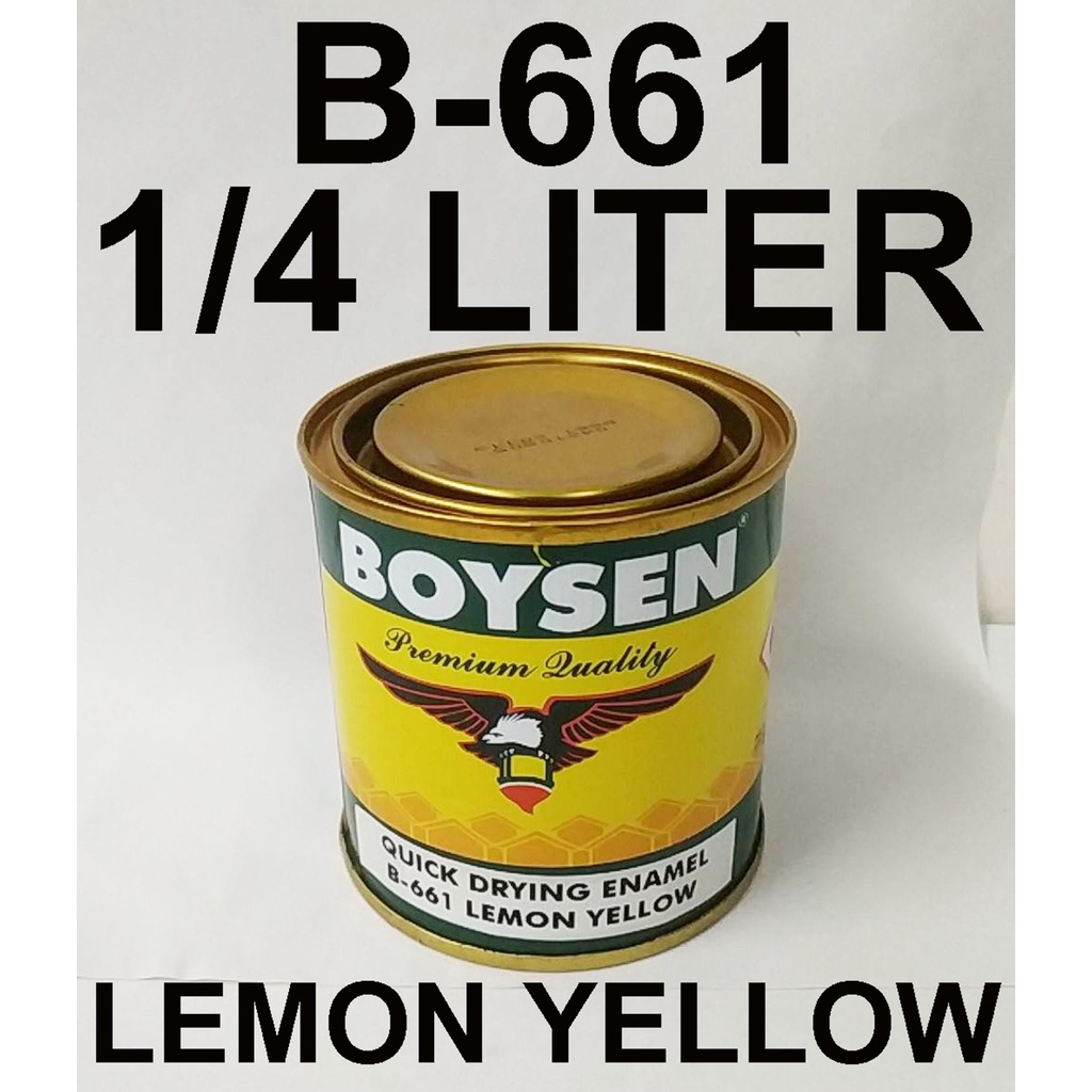 BOYSEN QDE LEMON YELLOW B-661 ( 1/4 LITET ) FOR WOOD AND METAL