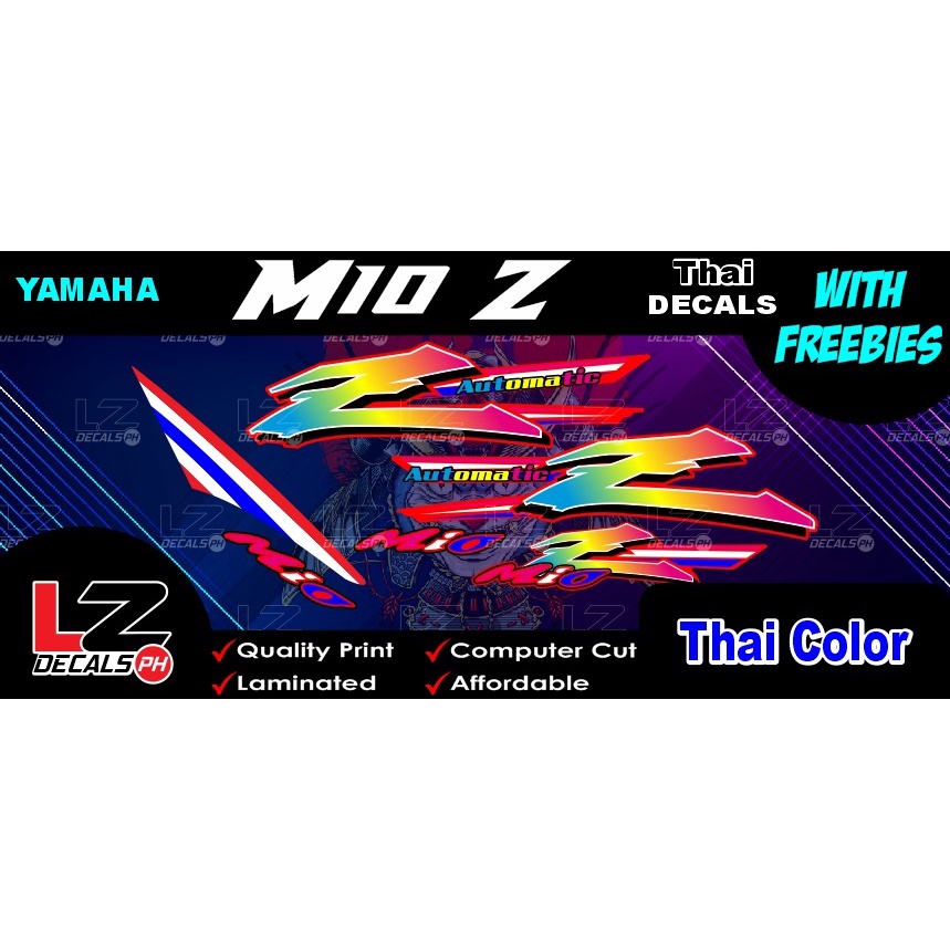 Yamaha Mio Sporty Z Decals / Sticker with freebies with Freebies ...