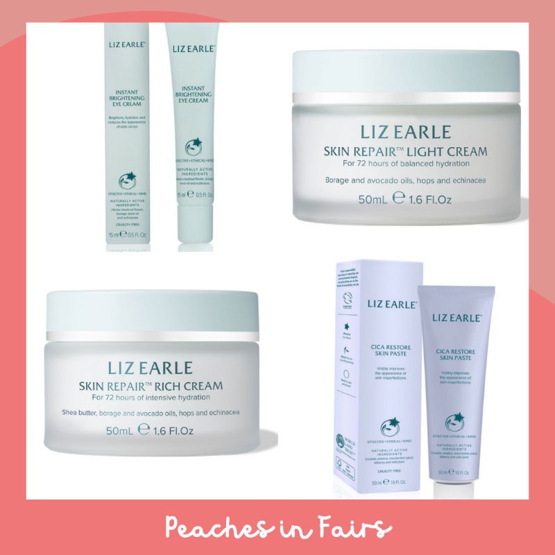 Liz Earle Skin Repair Light Cream, Rich Cream, Brightening Eye Cream