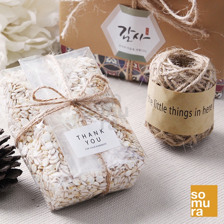 2mm/10 Meter Twisted Craft Rope Natural Burlap Jute Twine Hemp Linen ...