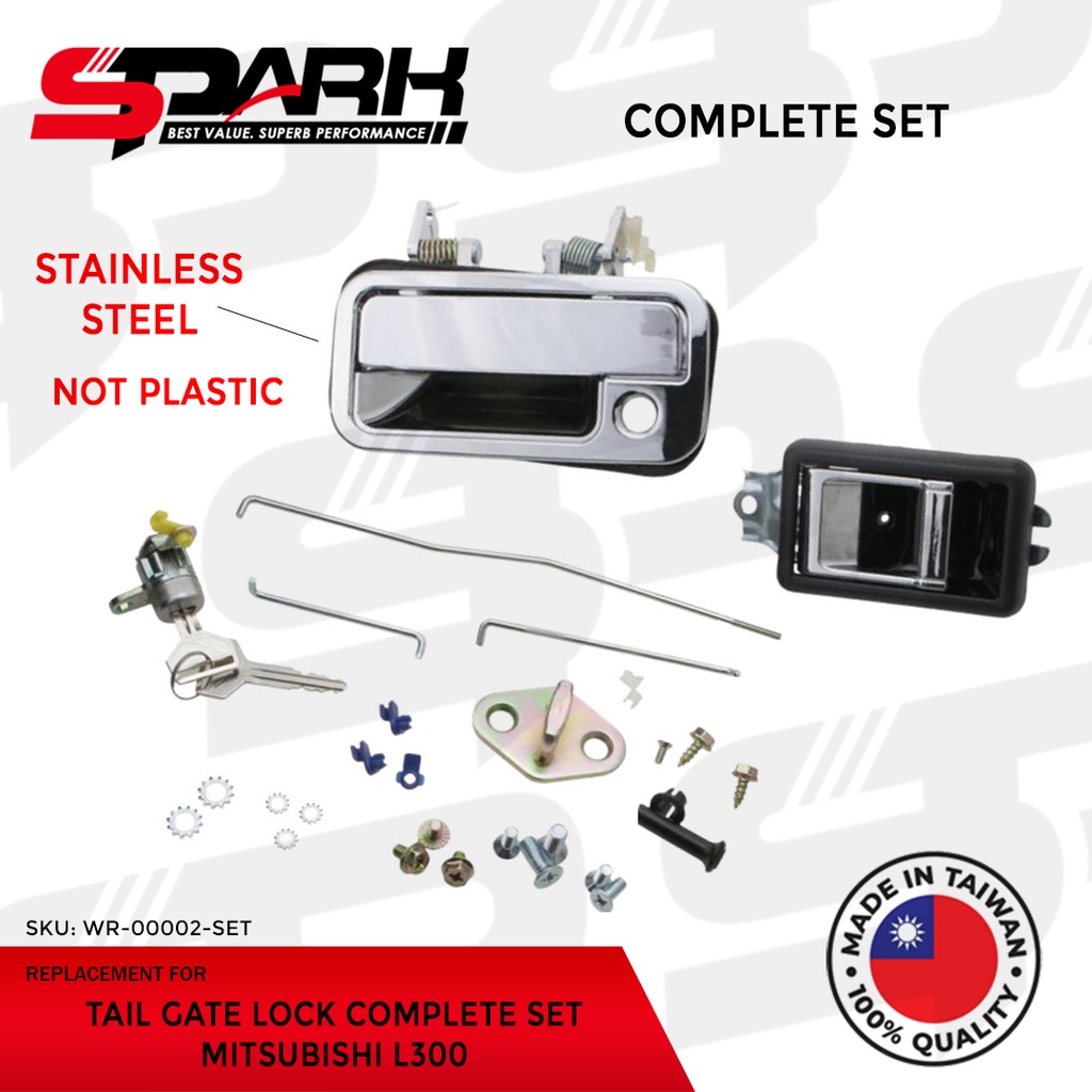 (Complete Set) Tail Gate Handle Rear Door Lock Mechanism Mitsubishi ...